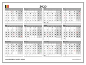 Calendrier 2020 Vacances Scolaires Belgique