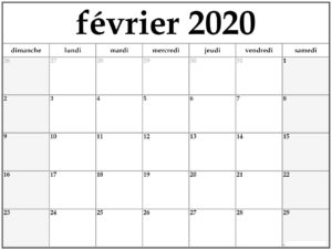 Calendrier Lunaire Février 2020
