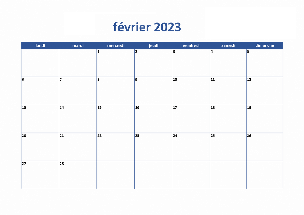 Calendrier Lunaire Février 2023