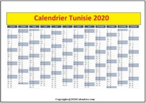 Calendrier Championnat Tunisie 2020