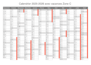 2026 Vacances Calendrier Scolaires