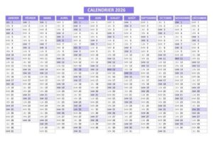 2026 Calendrier Canada